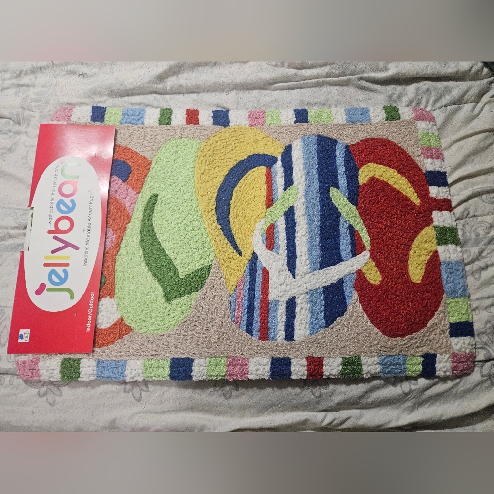 Jellybean Vibrant Flip Flop Door Mat